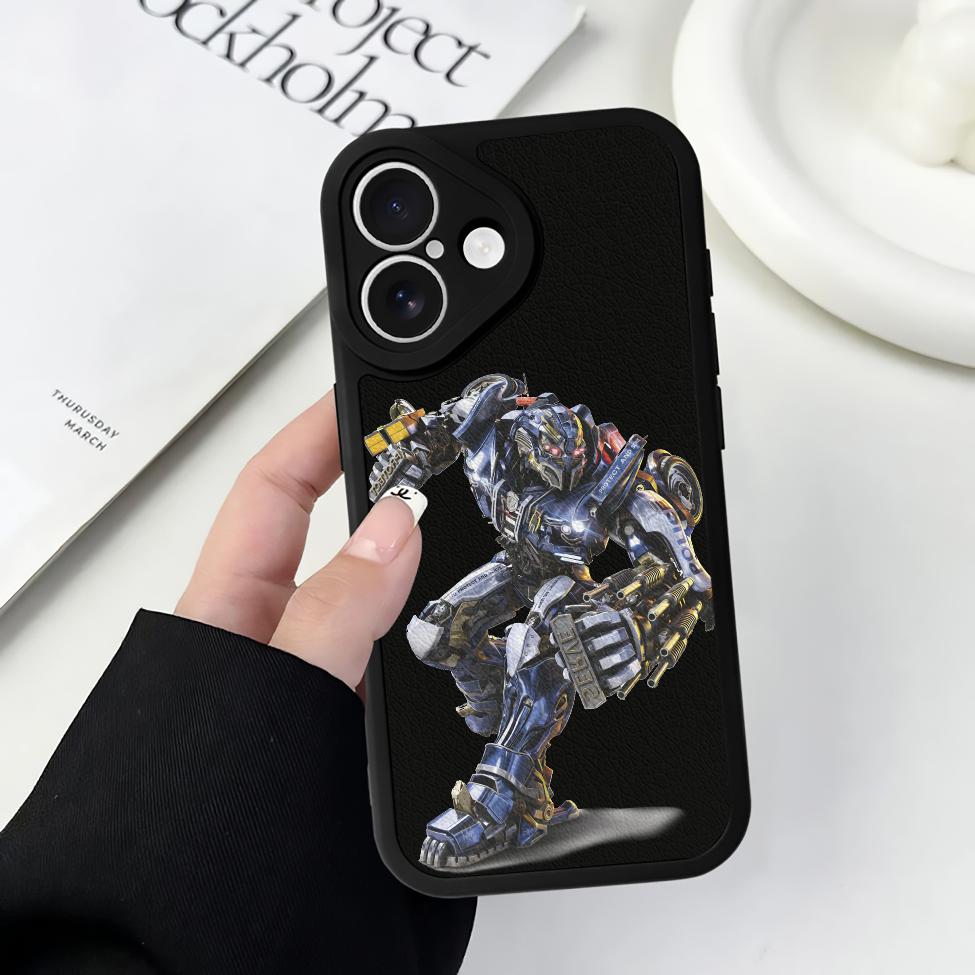 （画像用）  【iPhone 16シリーズ対応】シリコンスマホケース（レザー調） 材質：シリコン